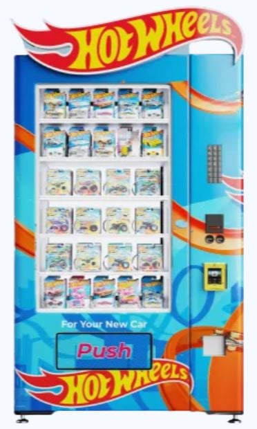 Vending machine sited selling Hot wheels that sell out