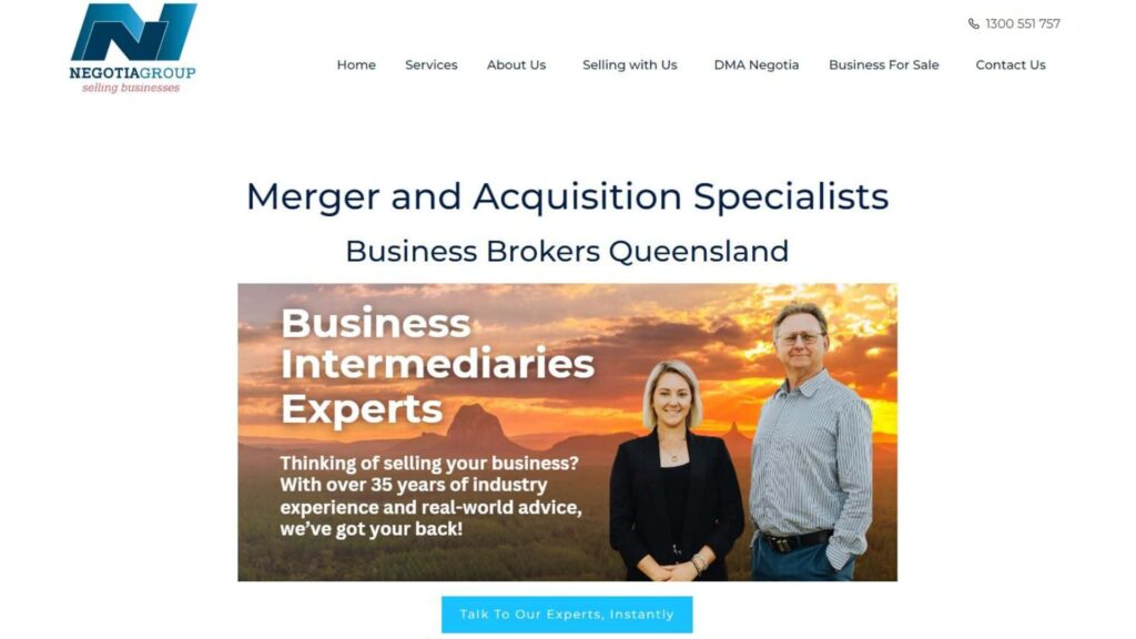 Negotia Business Brokers Website